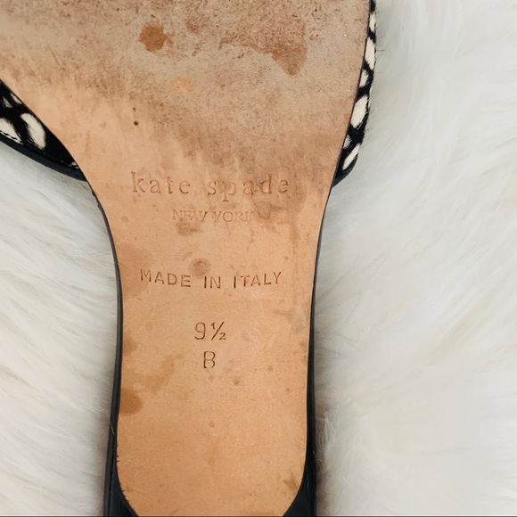 Kate Spade Polka Dot Bow Mules, Kitten Heel - Picture 9 of 11